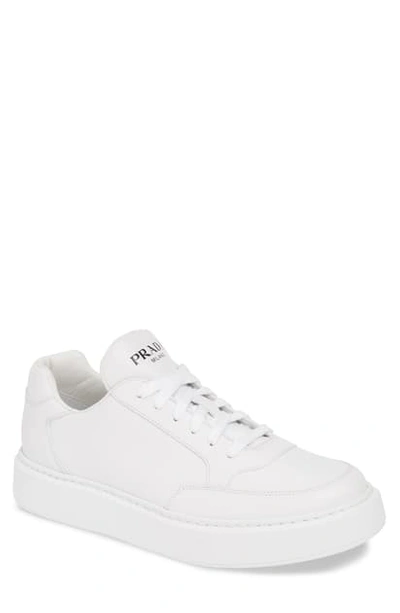 Shop Prada Low Top Sneaker In Bianco