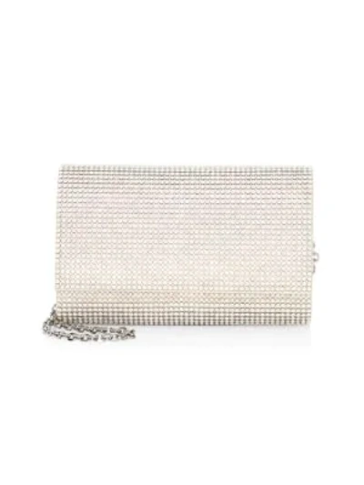 Shop Judith Leiber Fizzy Crystal Clutch In Silver Gold