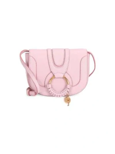 Shop See By Chloé Mini Hana Leather Saddle Bag In Smooth Pink