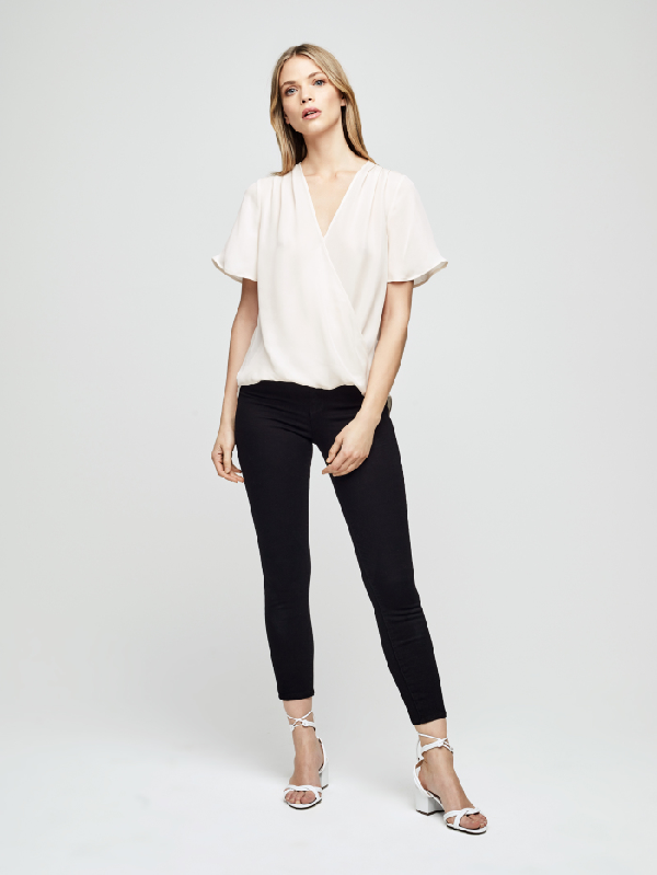 wrap chiffon top
