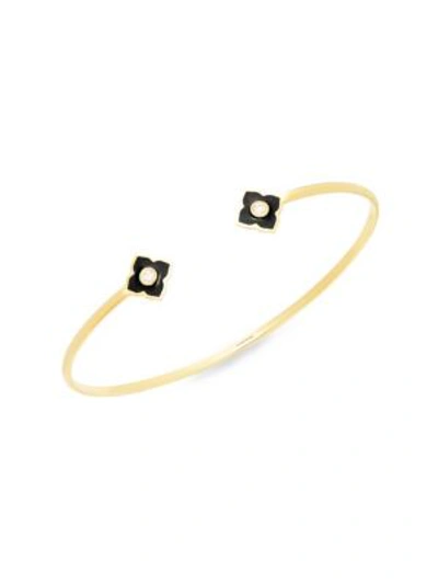 Shop Amrapali 18k Yellow Gold & Diamond Open Cuff Bracelet