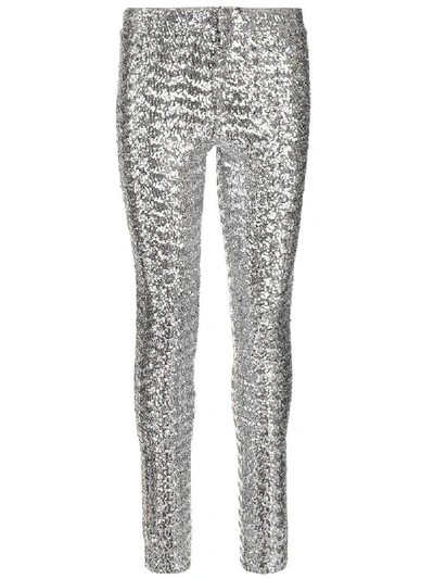 Shop Isabel Marant Odiz Cropped Sequin Trousers In Silver