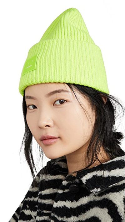 Shop Acne Studios Pansy N Face Hat In Lime Green