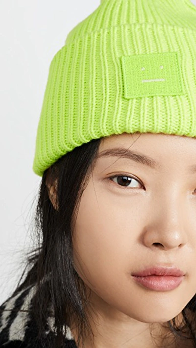 Shop Acne Studios Pansy N Face Hat In Lime Green