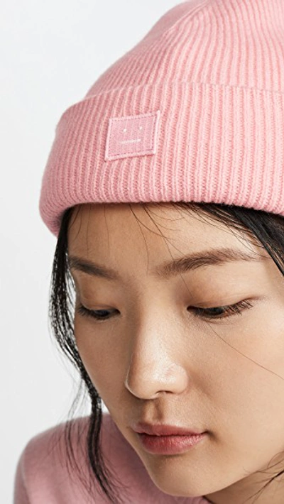 Shop Acne Studios Kansy Beanie Hat In Blush Pink