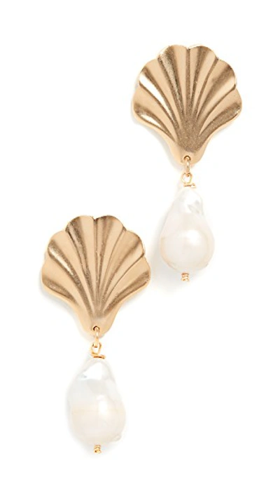 Shop Brinker & Eliza The It Factor Earrings In White/gold