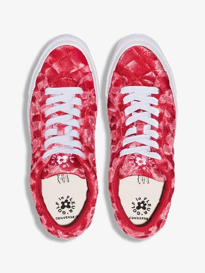 Shop Converse X Golf Le Fleur* One Star Velvet Sneakers In Red