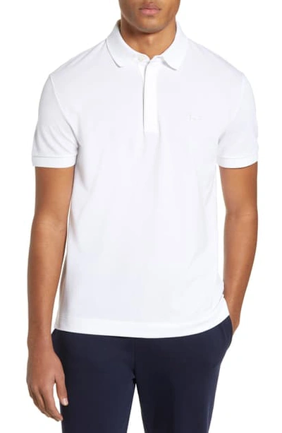 Shop Lacoste Paris Regular Fit Stretch Polo In White