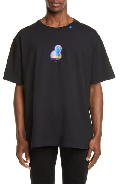 Shop Off-white Thermo Oversize Graphic T-shirt In Black Multicolor