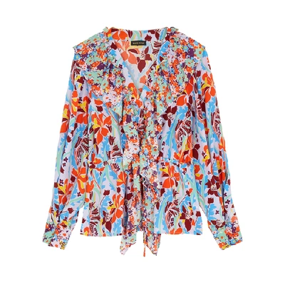 Shop Stine Goya Mila Floral Silk Blouse