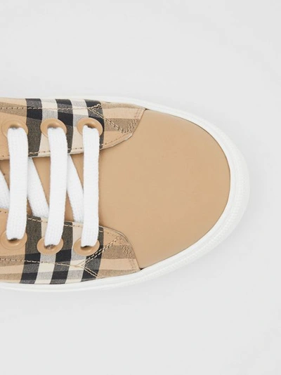 Burberry New Albridge Check Low-top Sneakers In Multi