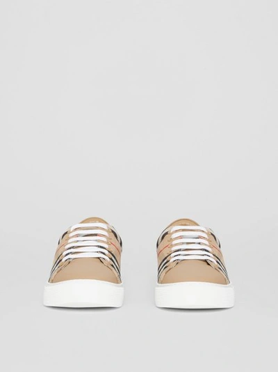 Burberry New Albridge Check Low-top Sneakers In Multi