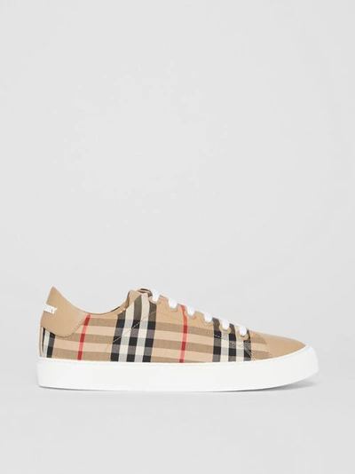 Burberry New Albridge Check Low-top Sneakers In Multi