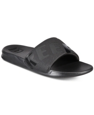 Shop Reef One Slide Sandals Men's Shoes In Black