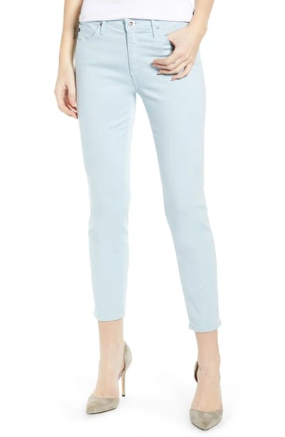 Shop Ag The Prima Crop Cigarette Jeans In Distilled Blue