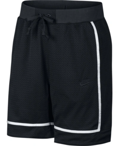 Shop Nike Men's Mesh Basketball Shorts In Black/white