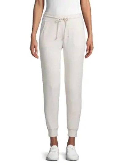 Shop Vince Drawstring Stretch Jogger Pants In Blanch