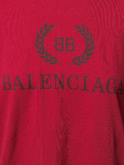 Shop Balenciaga Logo Printed T-shirt