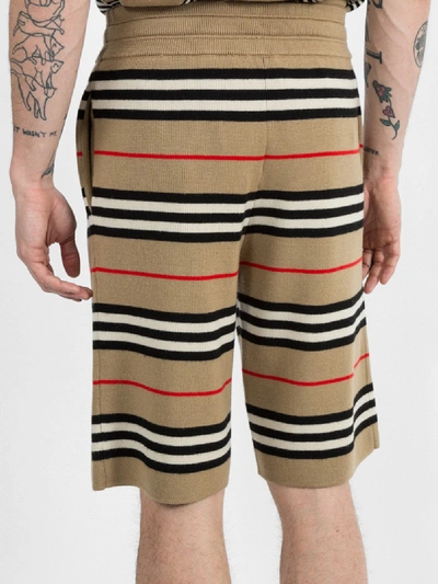 Shop Burberry Motif Wool Drawcord Shorts