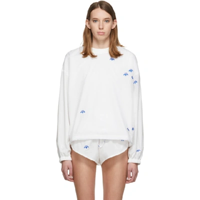 Shop Adidas Originals By Alexander Wang White Aw Crew Sweatshirt In Core White