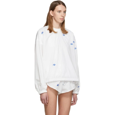 Shop Adidas Originals By Alexander Wang White Aw Crew Sweatshirt In Core White