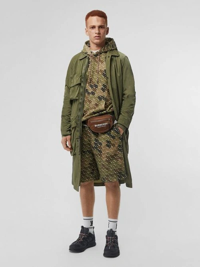 Shop Burberry Pocket Detail Nylon Car Coat In Light Moss