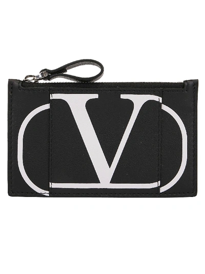 Shop Valentino Go Logo Cardholder In Black