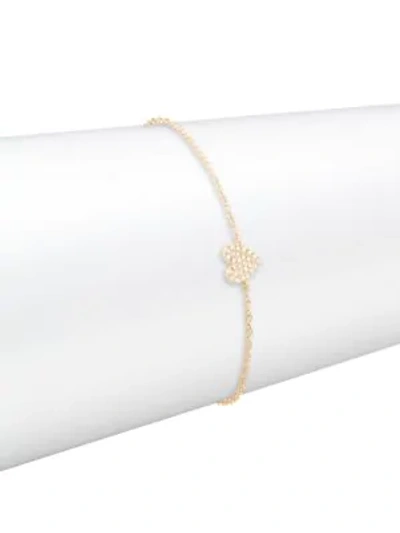 Shop Saks Fifth Avenue Women's 14k Gold Diamond Heart Bracelet