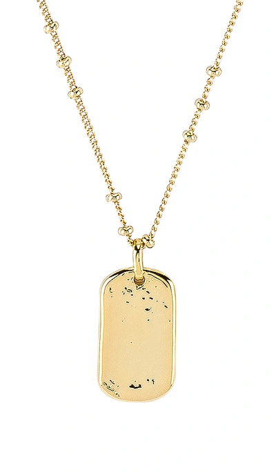 Shop Gorjana Griffin Dog Tag Necklace In Gold