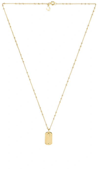 Shop Gorjana Griffin Dog Tag Necklace In Gold