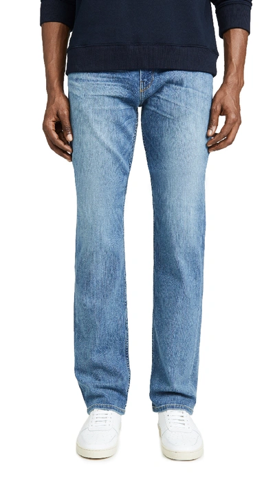 Shop Paige Normandie Straight Jeans In Cartwright Wash