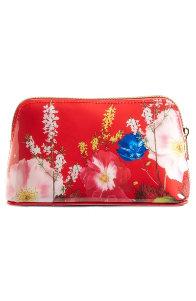 Shop Ted Baker Berry Sundae Floral Cosmetics Case In Red