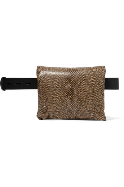 Shop Nanushka Tao Snake-effect Vegan Leather Belt Bag In Snake Print