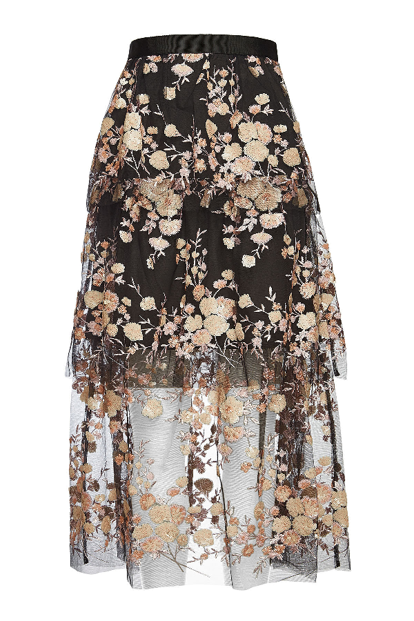 self portrait midi skirt