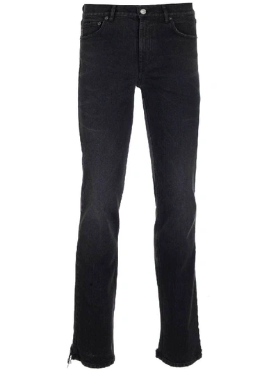 Shop Balenciaga Straight Jeans In Grey