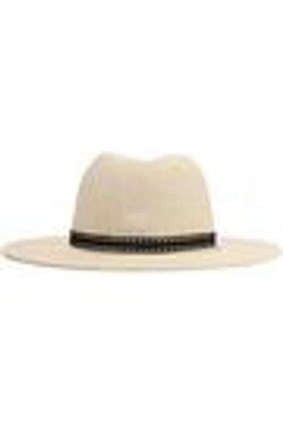 Shop Eugenia Kim Courtney Raffia-trimmed Woven Paper-blend Sunhat In Beige