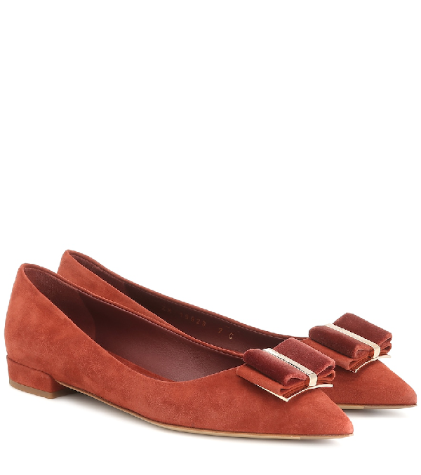 ferragamo suede flats