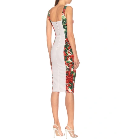 Shop Dolce & Gabbana Floral Cady Bustier Dress In Multicoloured