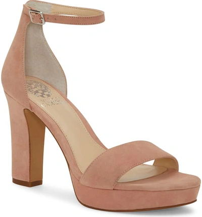 Shop Vince Camuto Sathina Sandal In Rose Glow Suede
