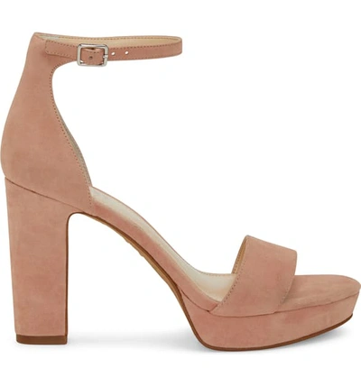 Shop Vince Camuto Sathina Sandal In Rose Glow Suede