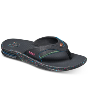 men's fanning thong sandals with bottle opener