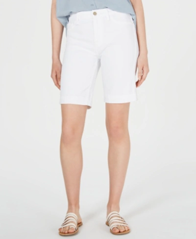 Shop 7 For All Mankind Jen7 By  Bermuda Shorts In White