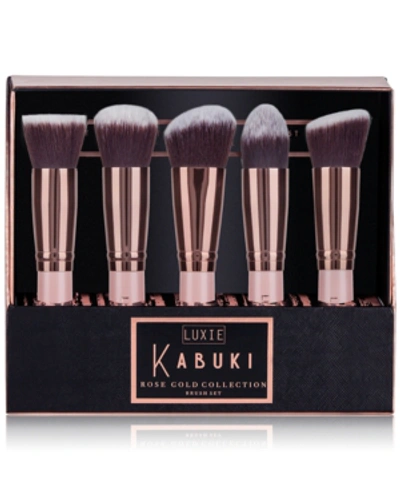 Shop Luxie 5-pc. Rose Gold Kabuki Brush Set