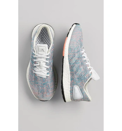 Shop Adidas Originals Pureboost Dpr Running Shoe In White/ White/ Chalk Coral