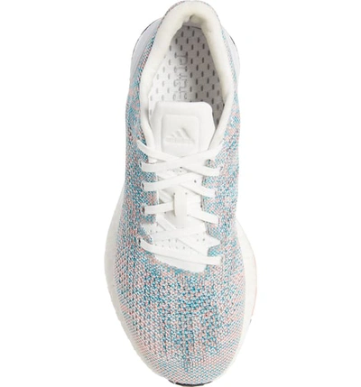 Shop Adidas Originals Pureboost Dpr Running Shoe In White/ White/ Chalk Coral