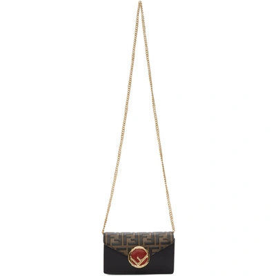 Shop Fendi Black F Is  Belt Bag In F13vk Tobac