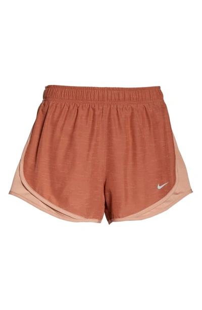 Shop Nike Dry Tempo Running Shorts In Rose Gold/ Wolf Grey