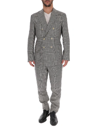 Shop Brunello Cucinelli Checked Two Piece Suit In Grey