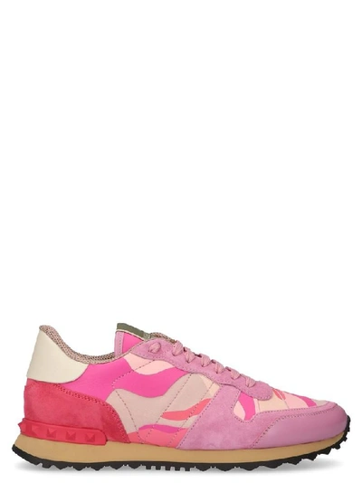 Shop Valentino Garavani Rockrunner Sneakers In Pink