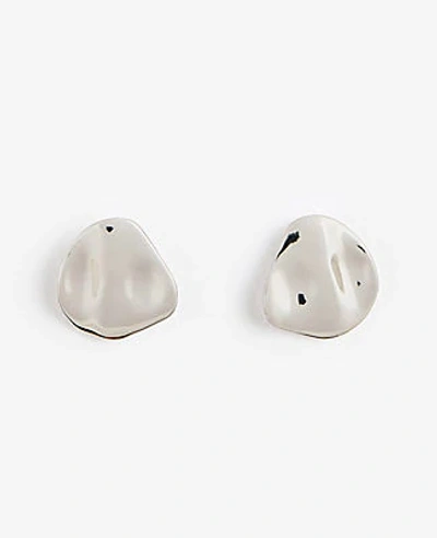Shop Ann Taylor Metal Nugget Stud Earrings In Silver